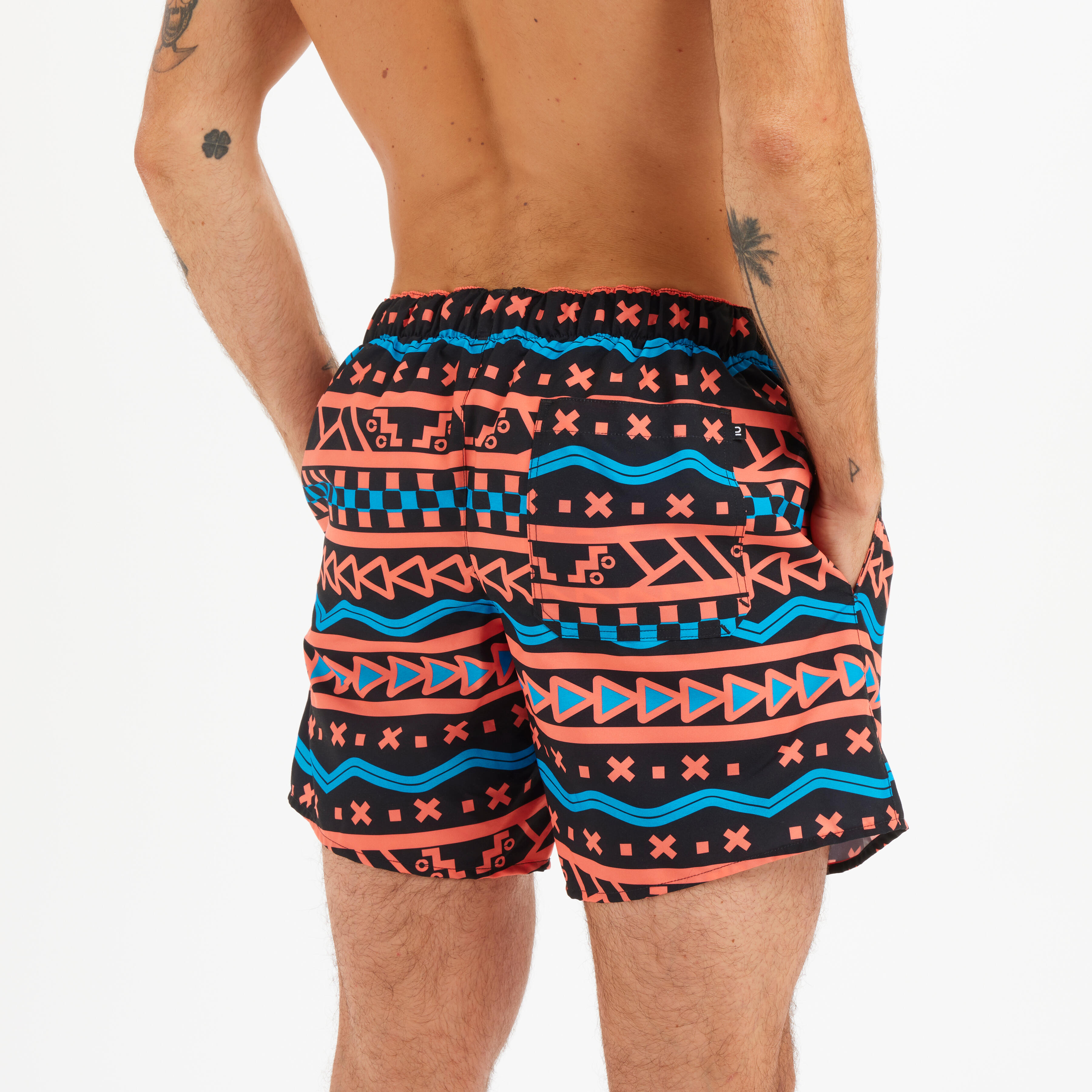 Boardshort surf 100 15" BAZARD ORANGE