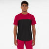 Camiseta de pádel manga corta transpirable Hombre - Kuikma Dry negro rojo