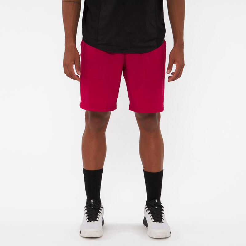 Ademende padelshort voor heren Dry rood