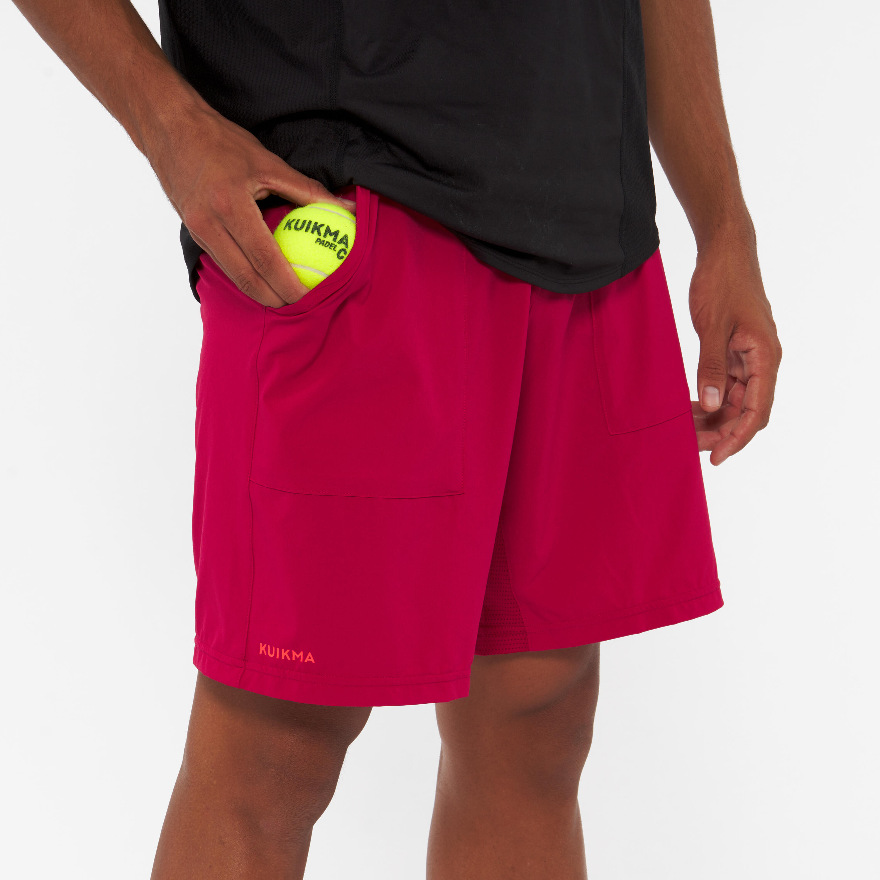 Men's Padel Breathable Shorts Dry - Red 3/6