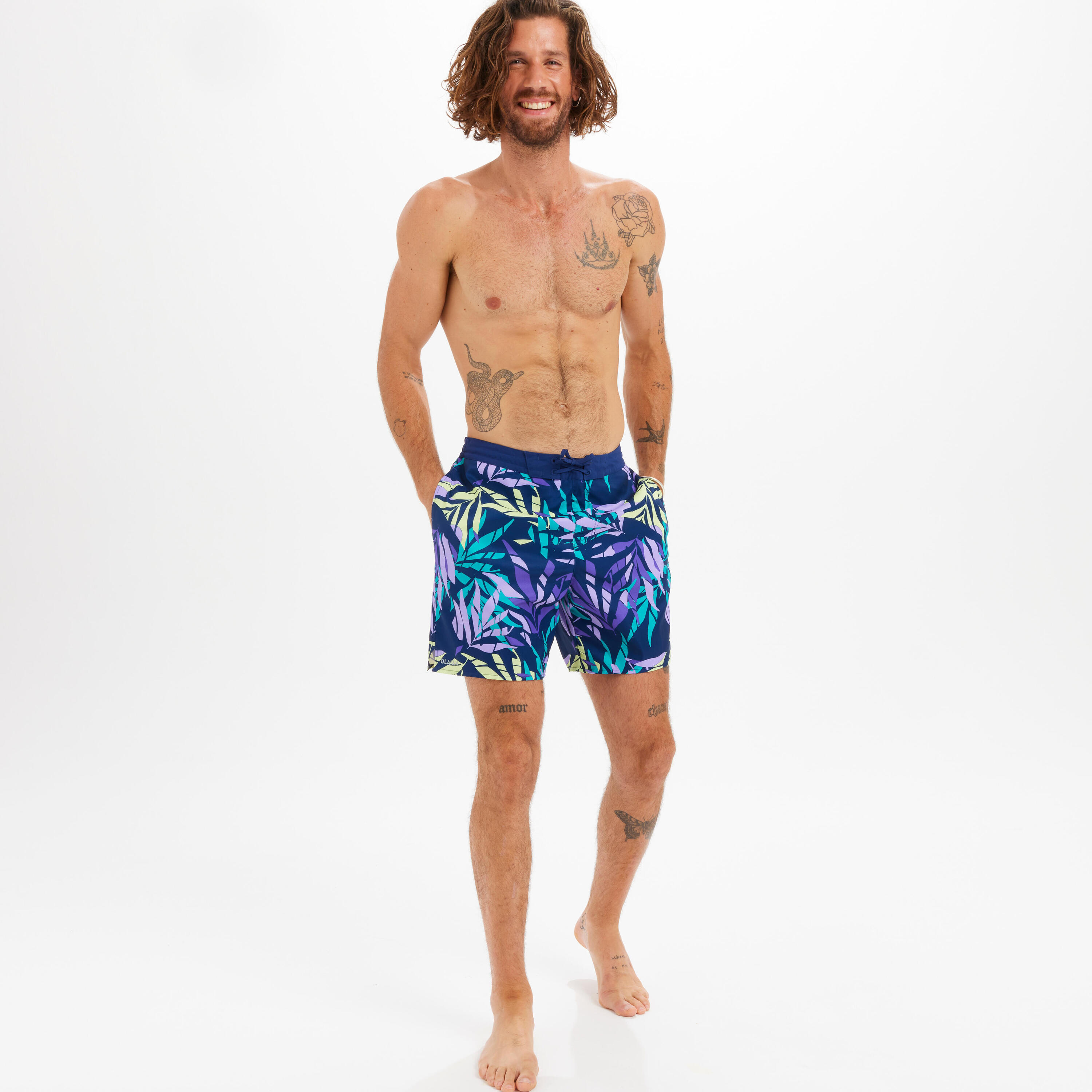 Men's swim shorts 20" - 100 shadow purple 7/7