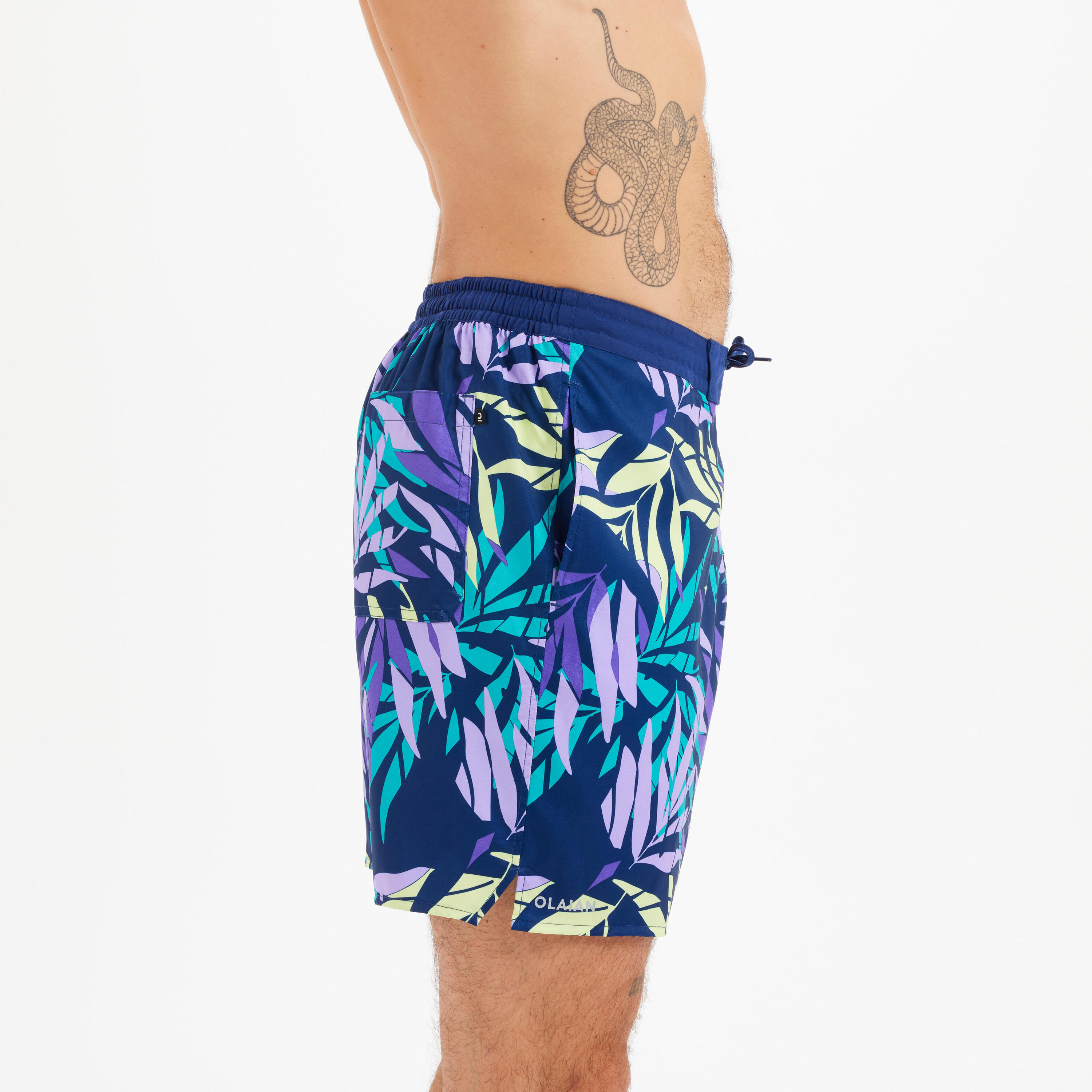 Men's swim shorts 20" - 100 shadow purple 5/7