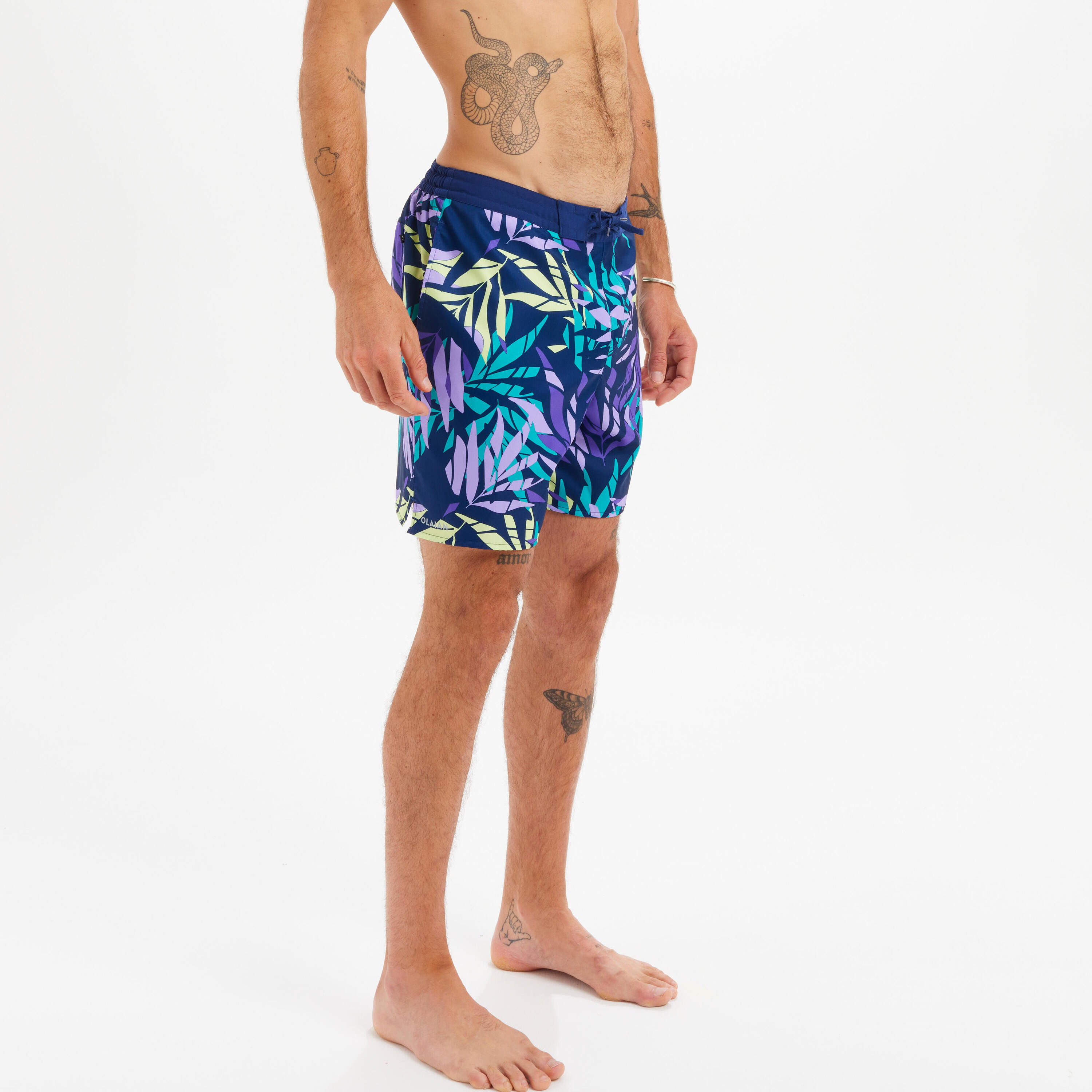 Men's swim shorts 20" - 100 shadow purple 1/7