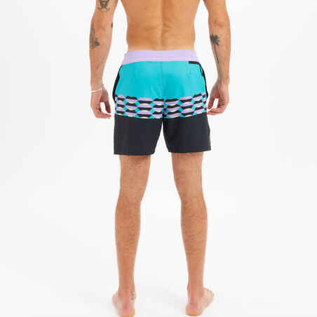 Men's swim shorts 17" - 500 stamp black