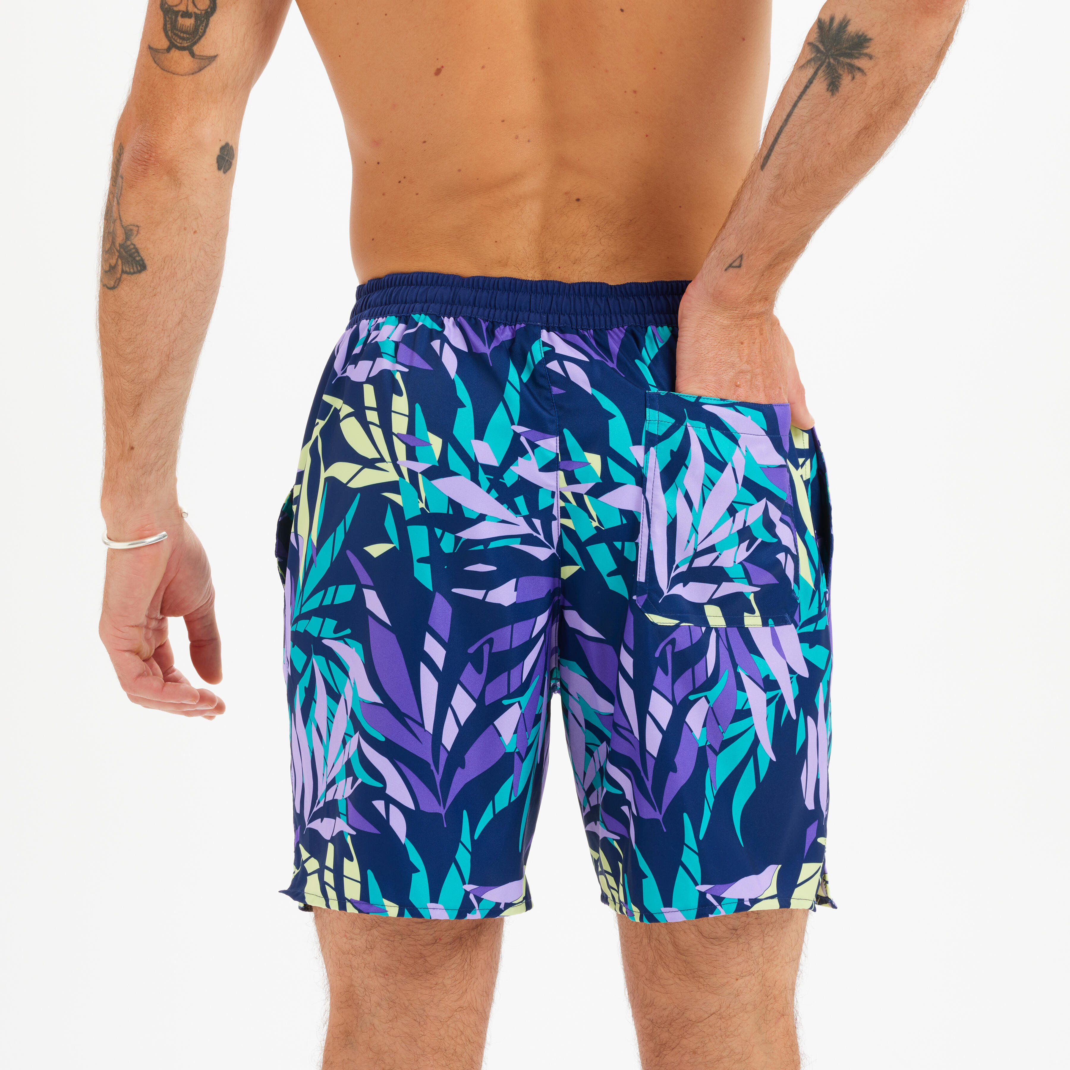 Men’s swim shorts 20" - 100 shadow purple