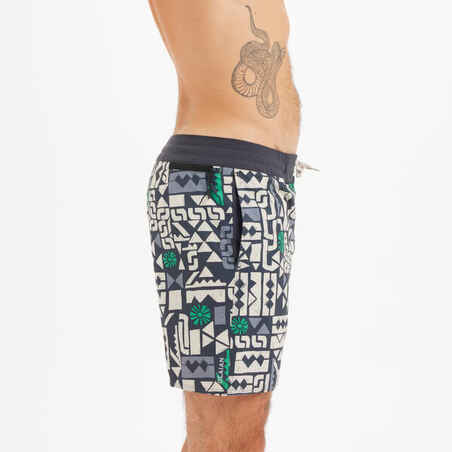 Men's swim shorts 17" - 500 stamp black