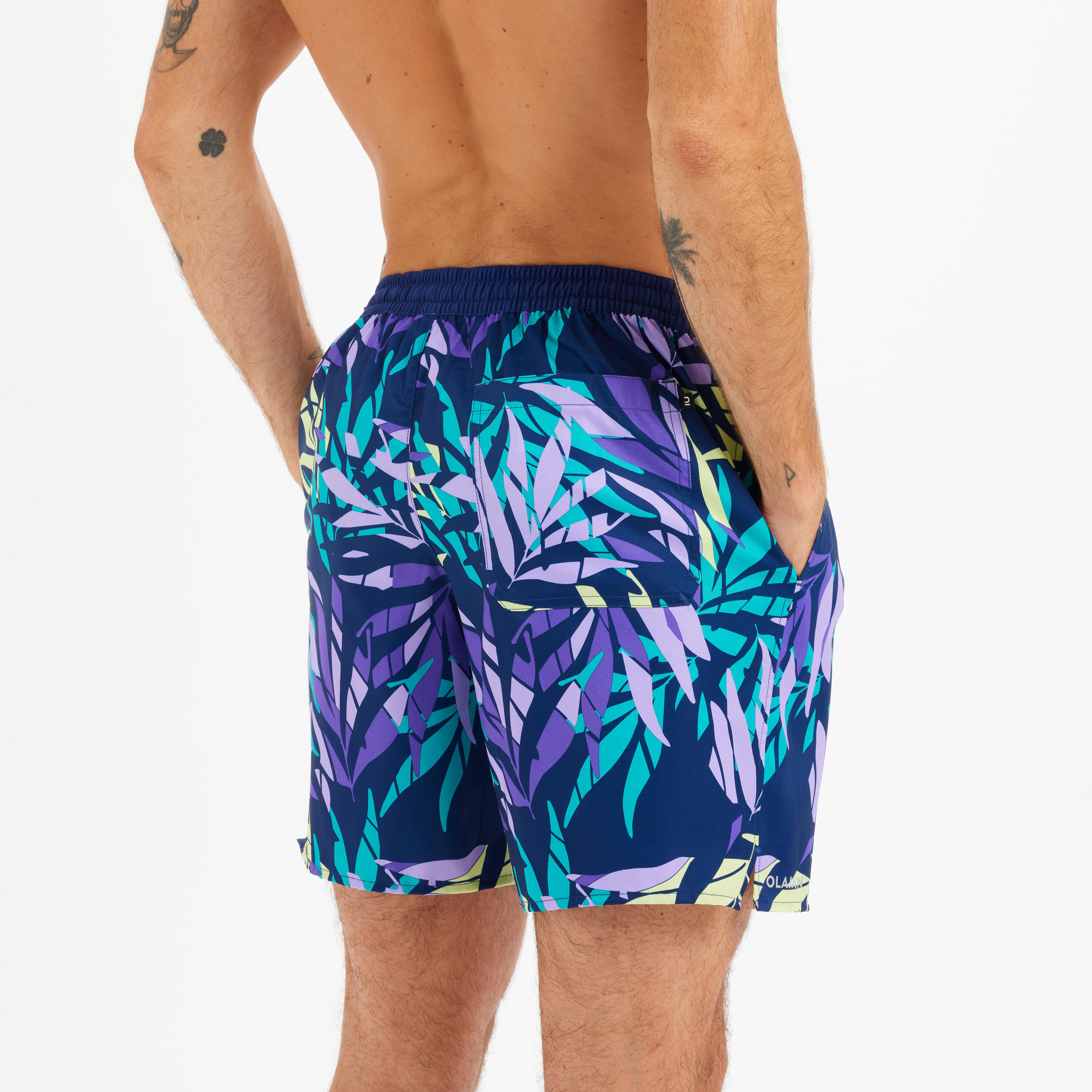 Men's swim shorts 20" - 100 shadow purple 3/7