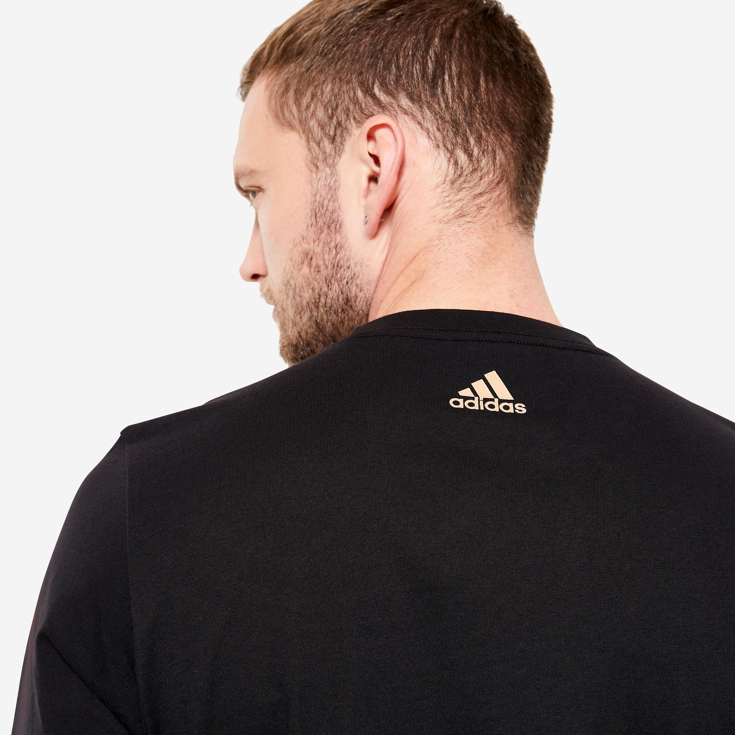 T-shirt voor fitness en soft training heren zwart 6/7