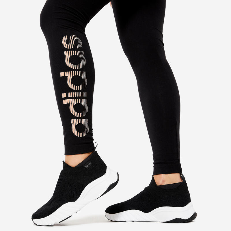 Colanți Fitness bumbac Negru Damă