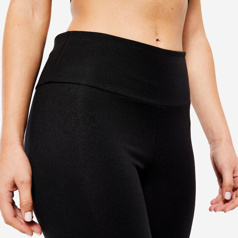Colanți Fitness bumbac Negru Damă