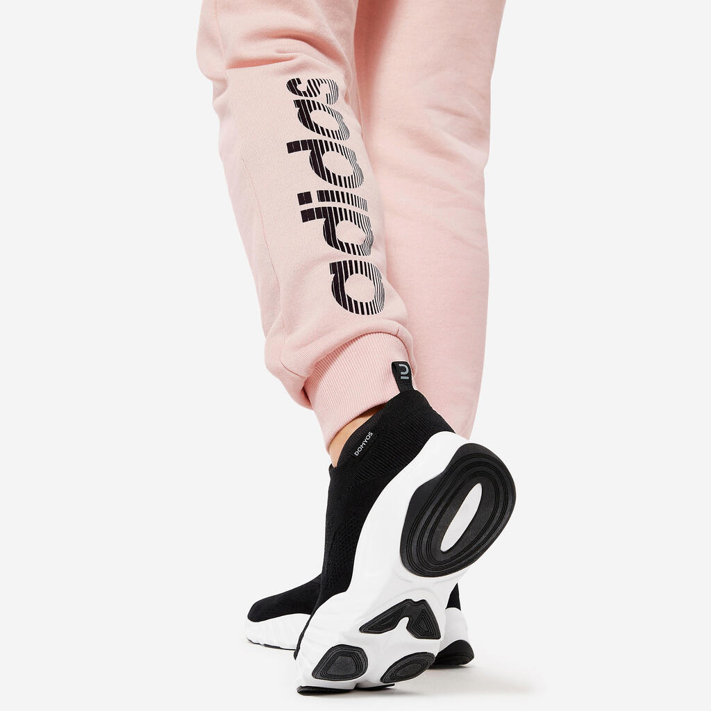 Women's Low-Impact Fitness Jogging Bottoms - Pink