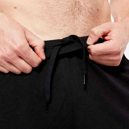 Vyriški mažo intensyvumo kūno rengybos šortai, juodi