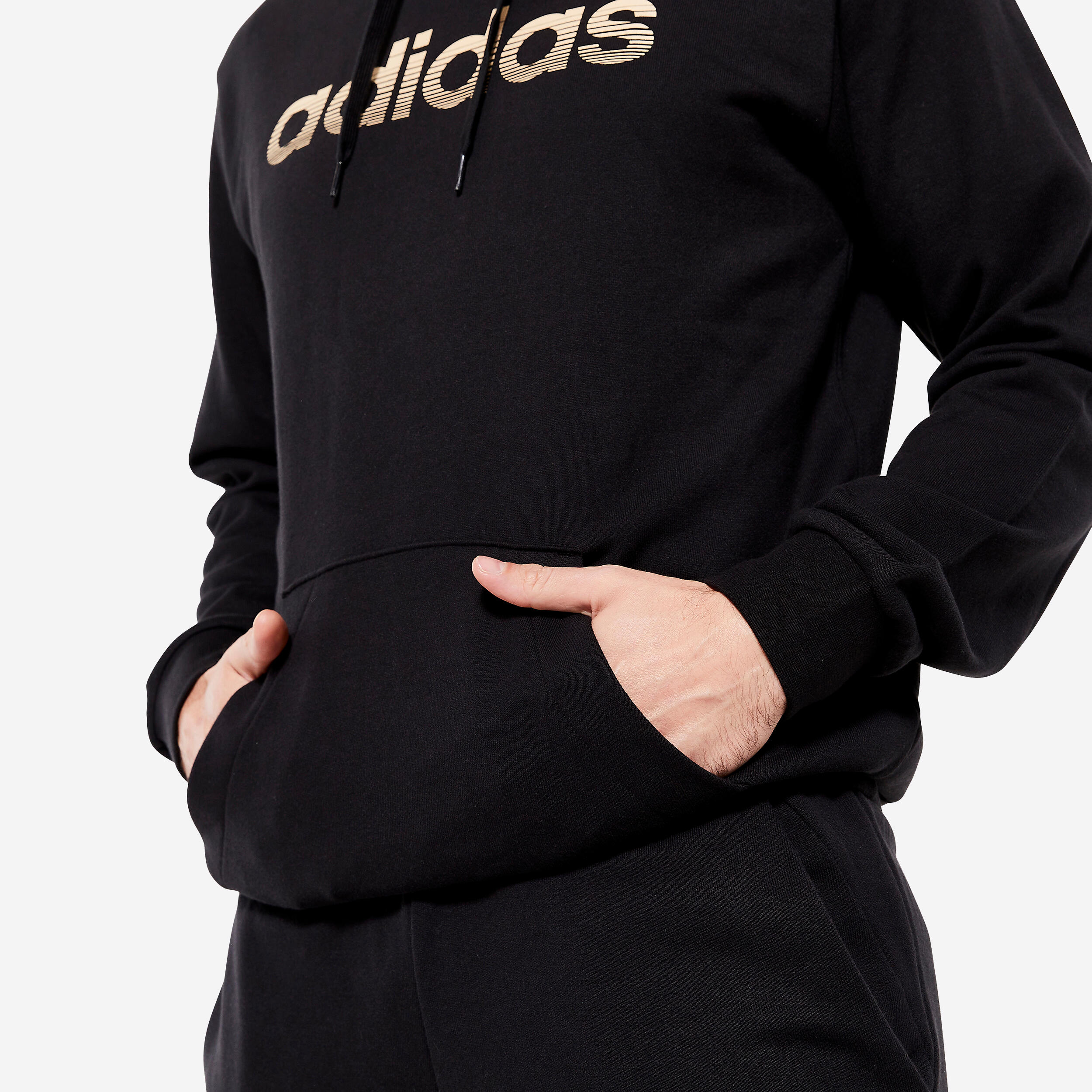 Sudadera Fitness Soft Training Adidas Hombre Negro Capucha Decathlon