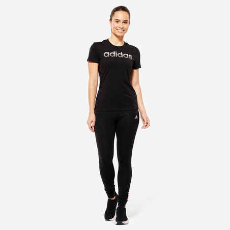 Women's Low-Impact Fitness T-Shirt - Black