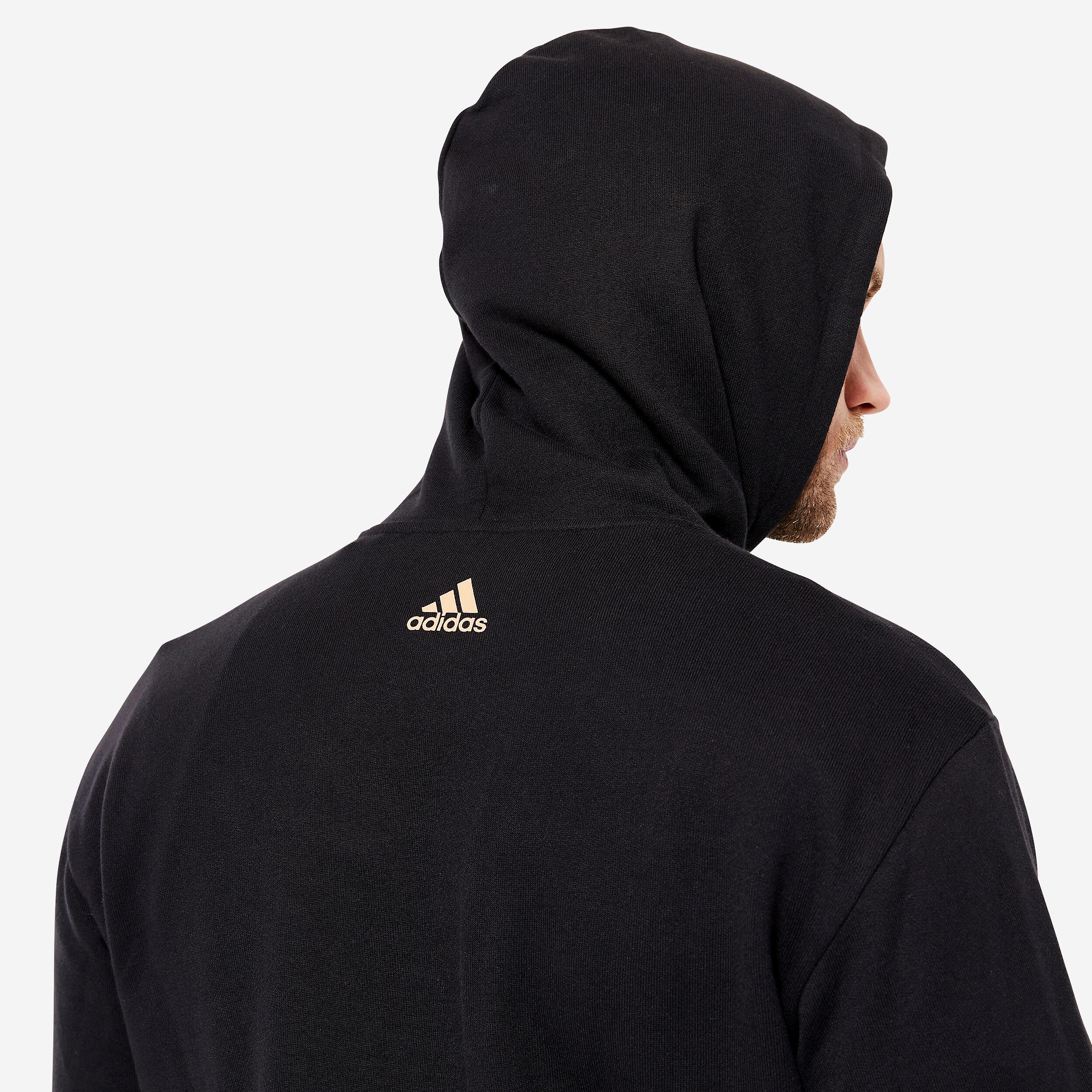 Sudadera Fitness Soft Training Adidas Hombre Negro Capucha Decathlon