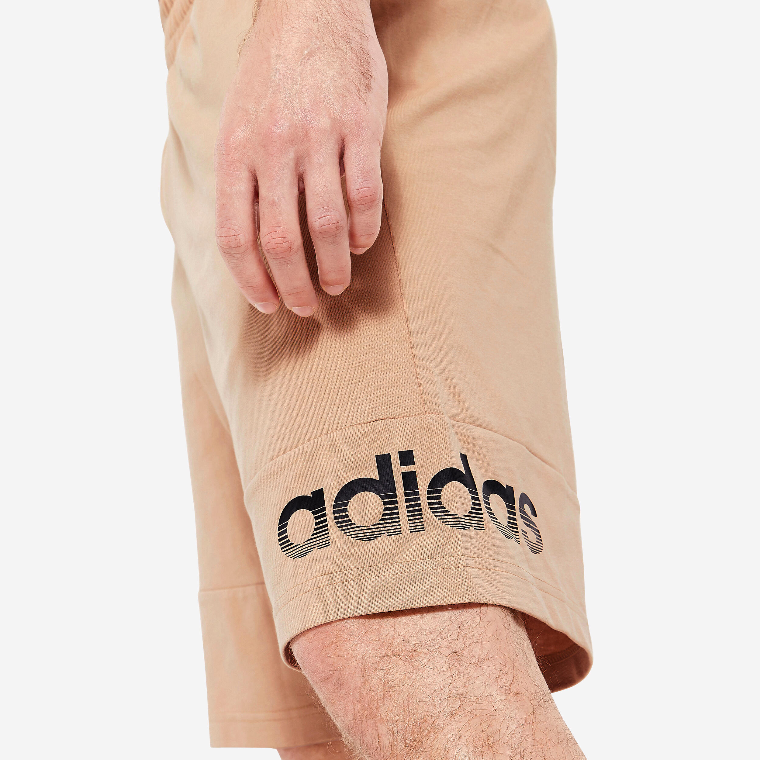 SHORT DE FITNESS SOFT TRAINING ADIDAS HOMME BEIGE 5/6