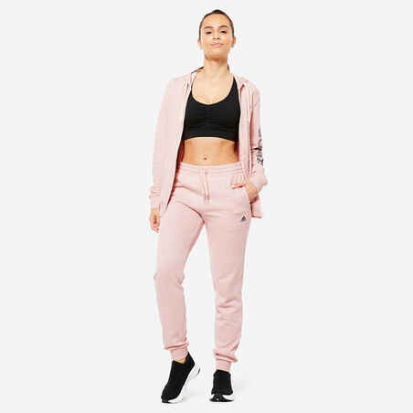Women's Low-Impact Fitness Jogging Bottoms - Pink