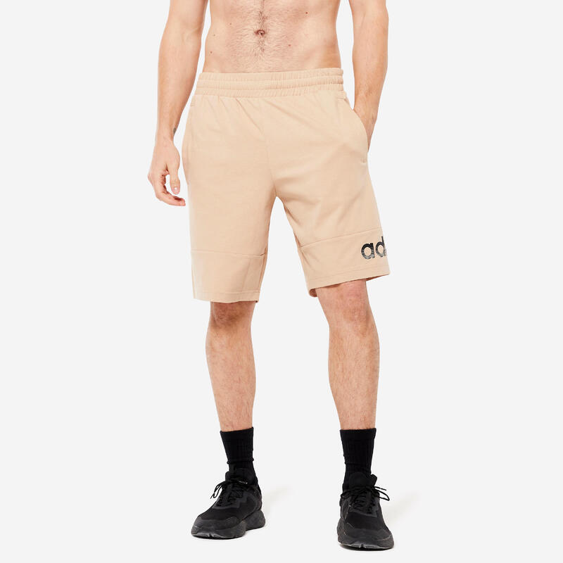 Short voor fitness soft training heren beige