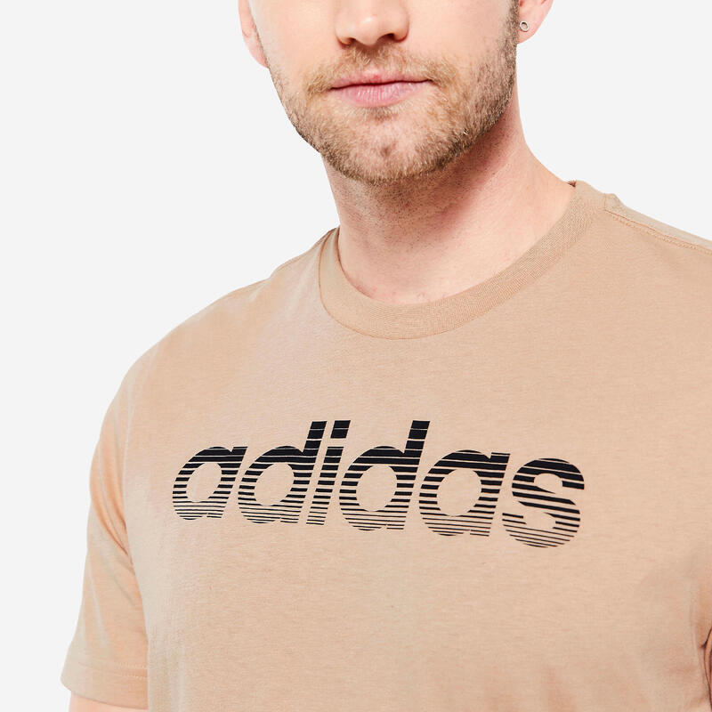 Tricou Fitness ADIDAS Bej Bărbați 