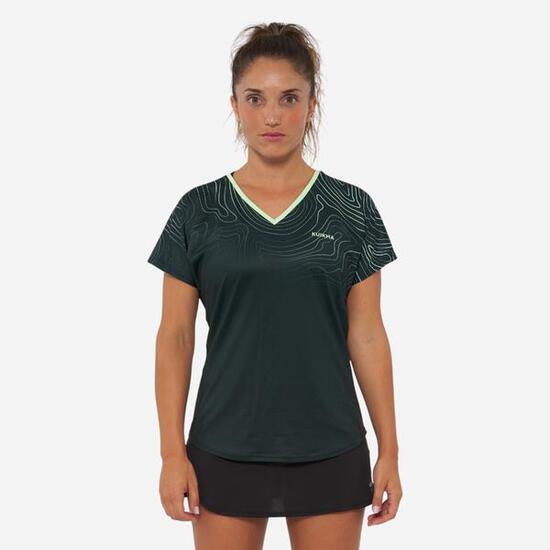 T-shirt padel donna 500 rossa