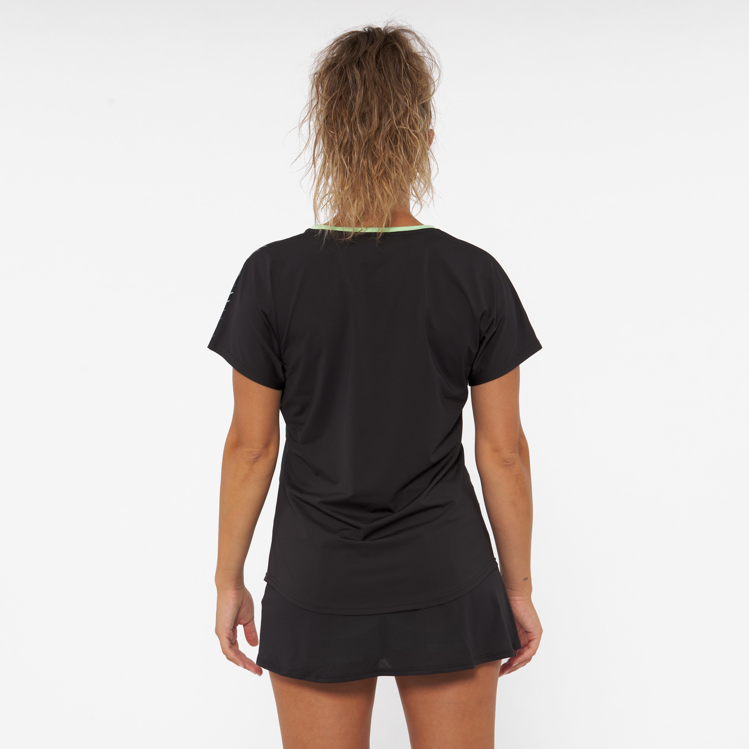 Women's Breathable Short-Sleeved Padel T-Shirt 500 - Green 4/7