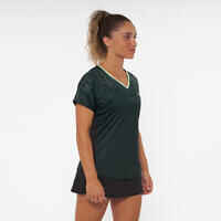 חולצת טי קצרה ונושמת לפאדל לנשים 500 – ירוק