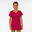 T-shirt de padel manga curta respirável Mulher - 500 vermelho