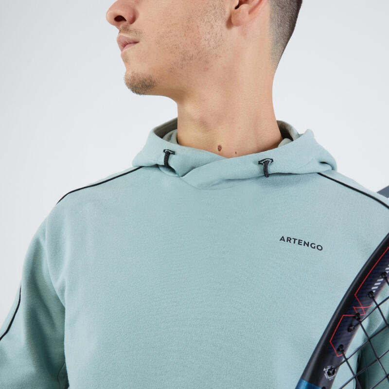 Erkek Kapüşonlu Tenis Sweatshirtü - Açık Yeşil - Soft