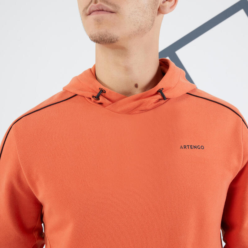 Felpa tennis uomo SOFT con cappuccio terracotta