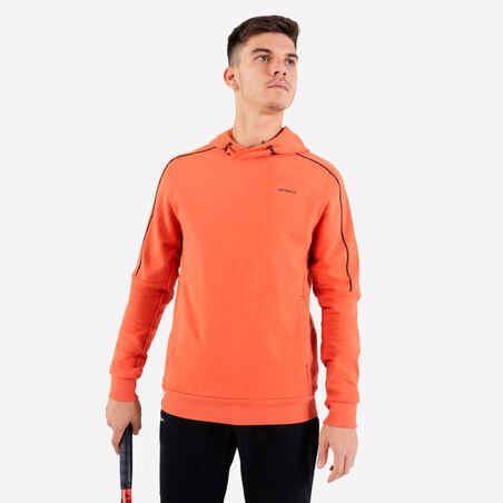 Majica s kapuljačom za tenis Soft muška terracotta