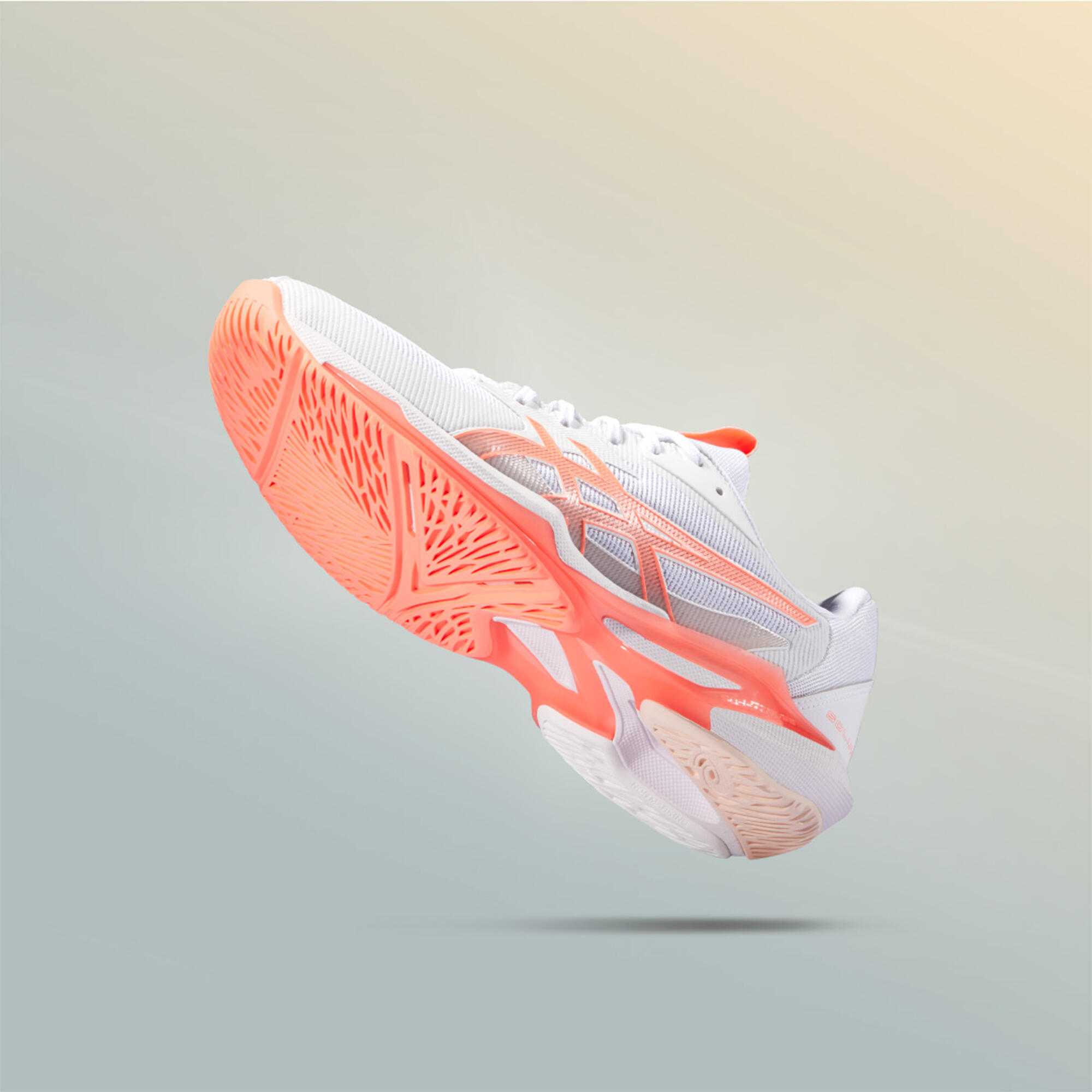 Gebraucht - Damen Tennisschuhe Multicourt - Gel Solution Speed FF 3 weiß/orange 11/11