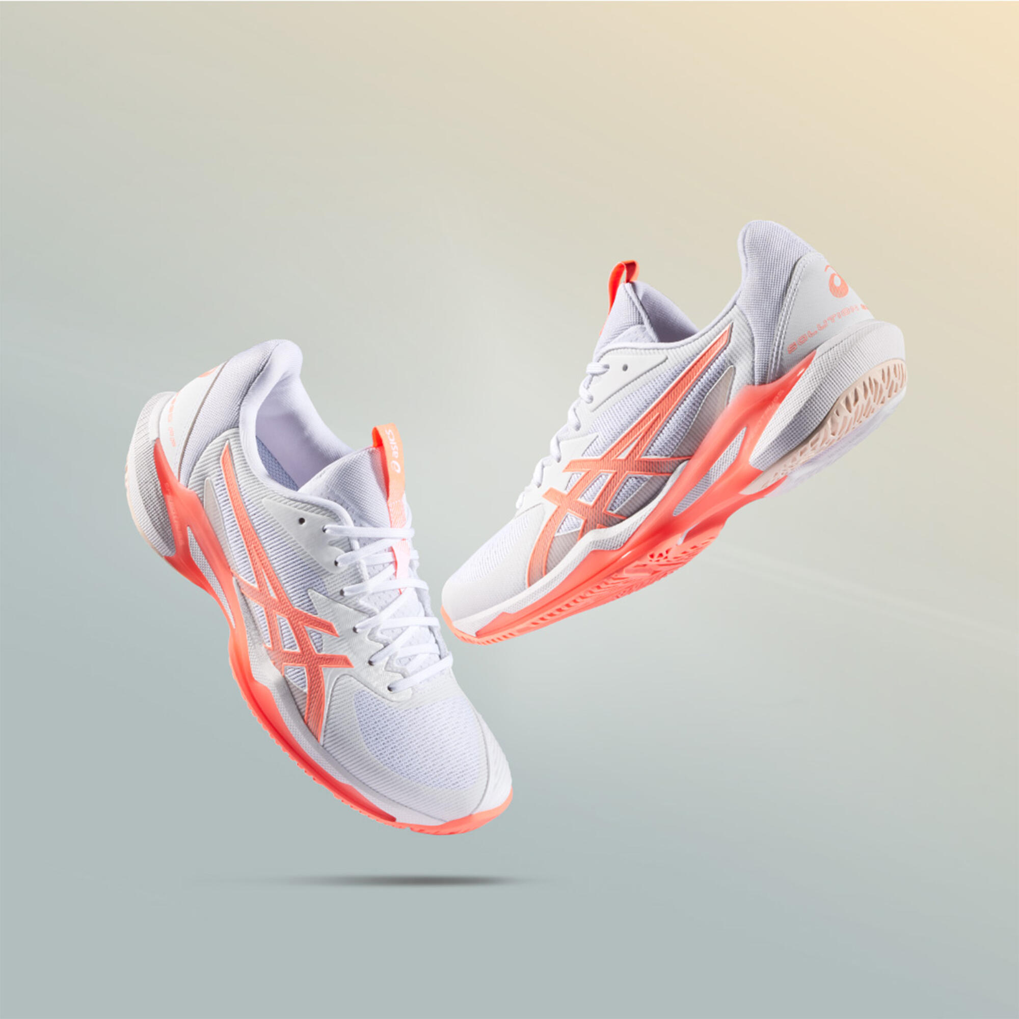 Gebraucht - Damen Tennisschuhe Multicourt - Gel Solution Speed FF 3 weiß/orange 8/11