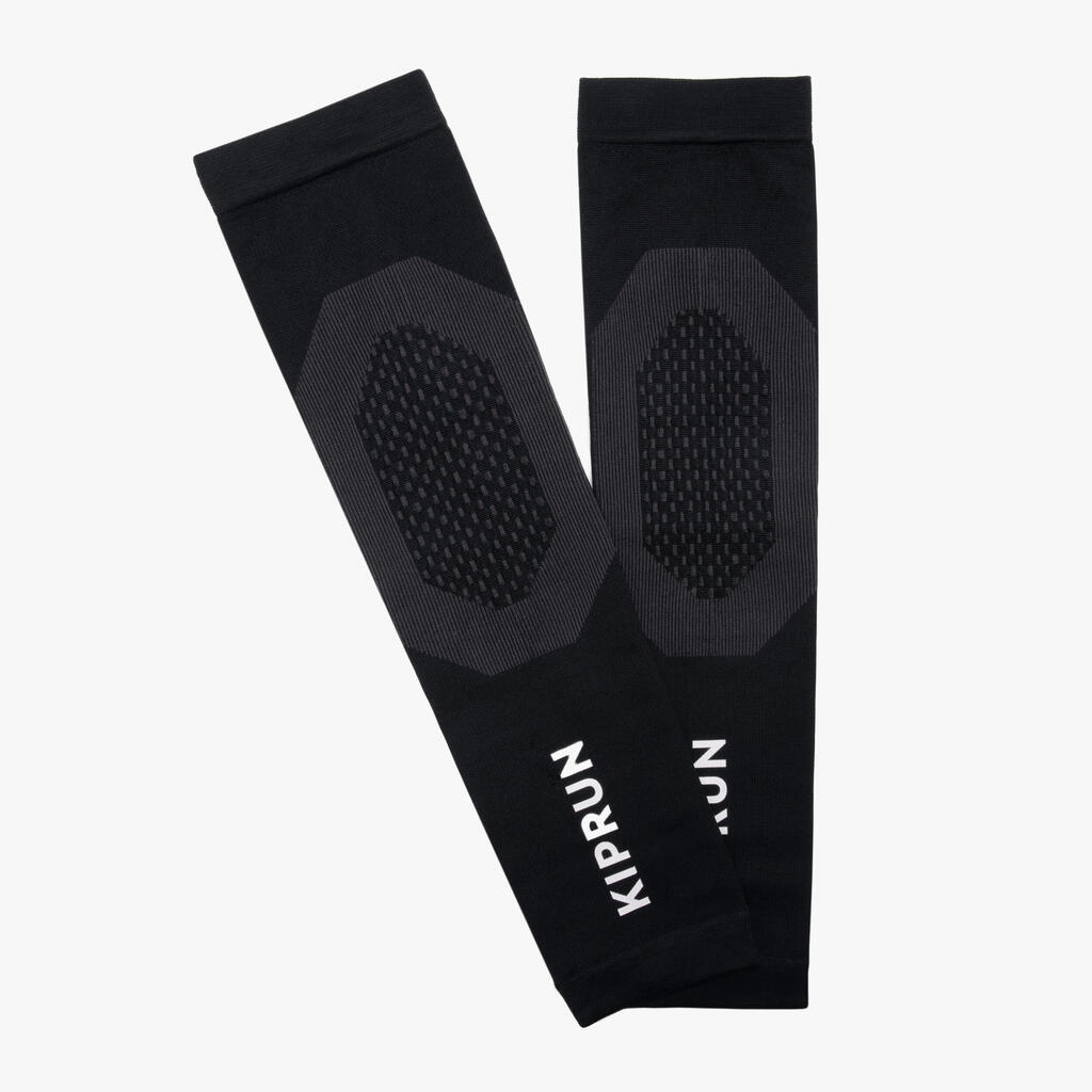 Manchettes couvre-bras running homme femme - KIPRUN noir