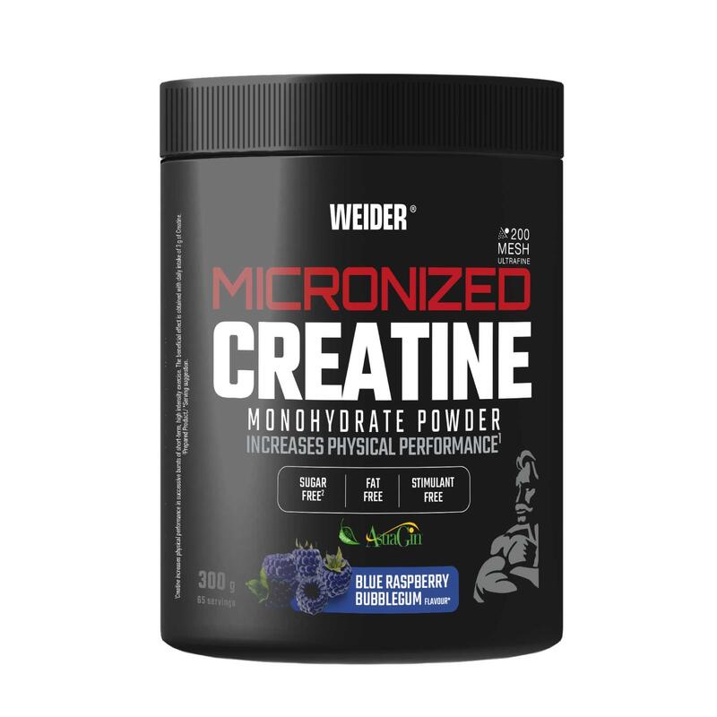 Gemicroniseerde creatine monohydraat blauwe frambozen 300 g