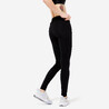 Women's Cotton Gym Legging 500 - Black