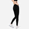 Legging Damen slim - 500 Fit+ schwarz