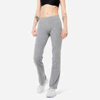 Women's Straight-Cut Fitness Leggings Fit+ 500 - Grey