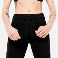 Women's Adjustable Straight Cut Fitness Leggings - Ultra Black