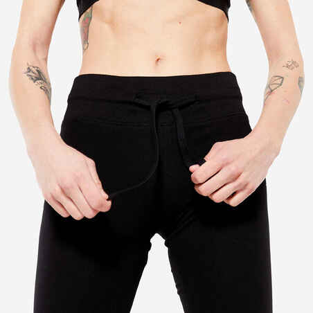 Women's Adjustable Straight Cut Fitness Leggings - Ultra Black