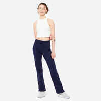 Women's Tightenable Straight Fitness Leggings - Steel Blue
