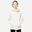 Sweatshirt com Capuz Fitness Mulher 500 Essential Esbranquiçado