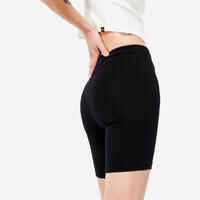 Mallas short ciclista Mujer Domyos Fit+ 500 negro