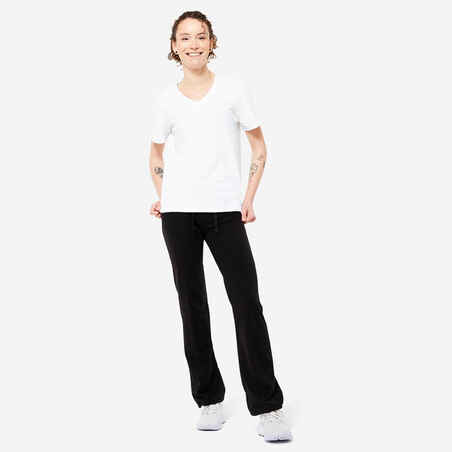 Women's Adjustable Straight Cut Fitness Leggings - Ultra Black