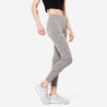 Women's Trackpants for Gym 7/8 500-Grey Marl