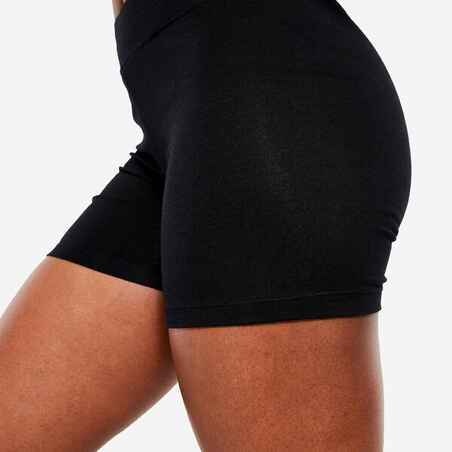 Women's Fitness Slim-Fit Shorts 500 - Black