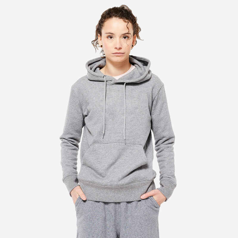 Kapuzenpullover Damen - Essentials 500 grau