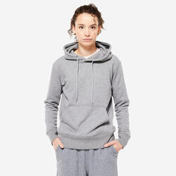 Fitness hoodie voor dames 500 Essentials grijs