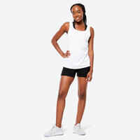 Women's Fitness Straight-Cut Tank Top 100 - White