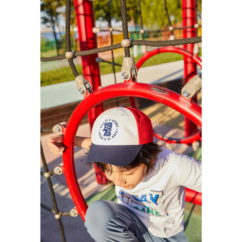Casquette enfant respirante réglable mixte, bleu blanc rouge
