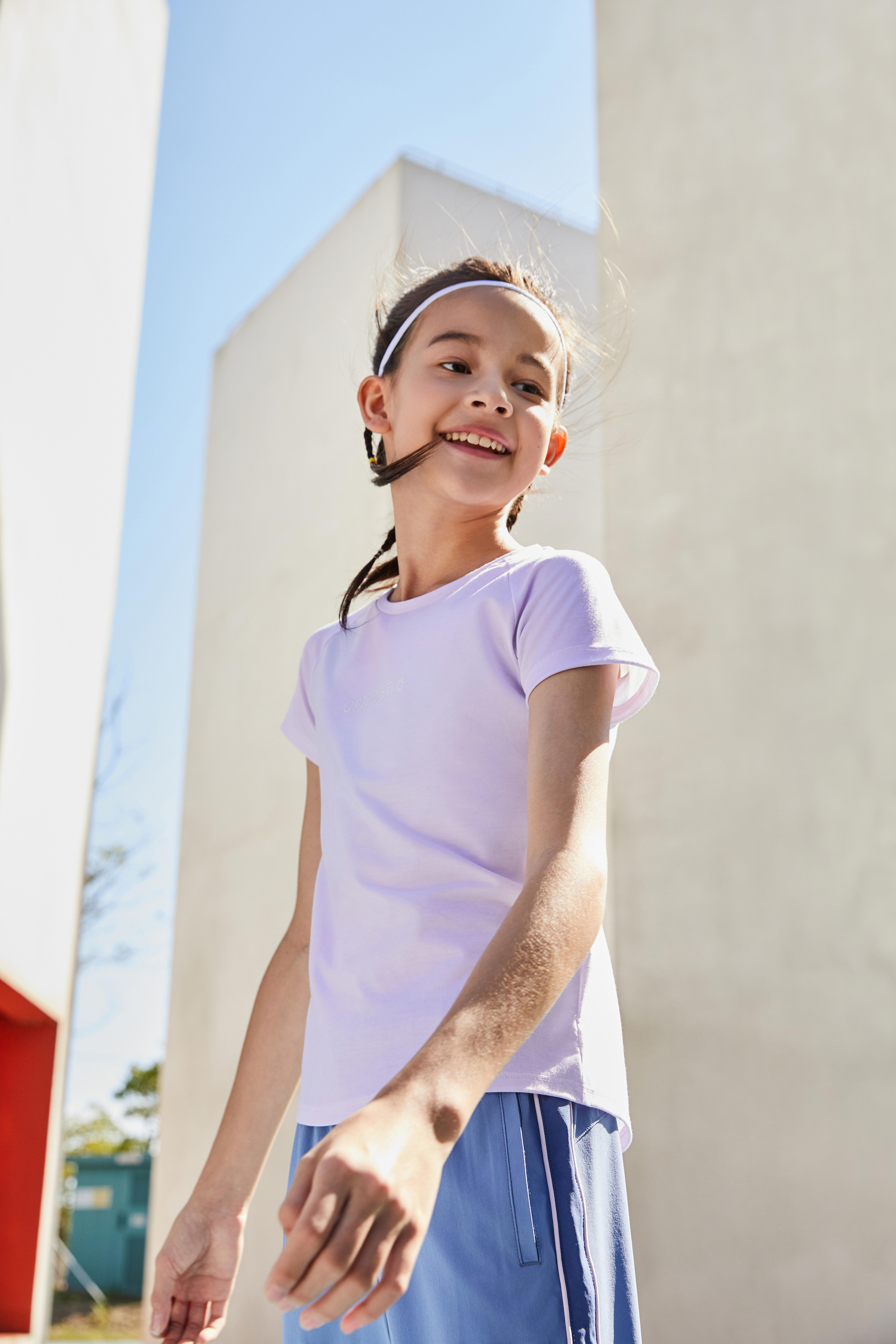 Girls' Breathable T-Shirt S500 - Mauve